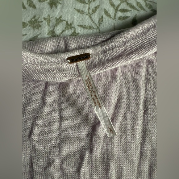 Free People That Girl Twist Knit Top Purple Size L Asymmetrical - Picture 3 of 4